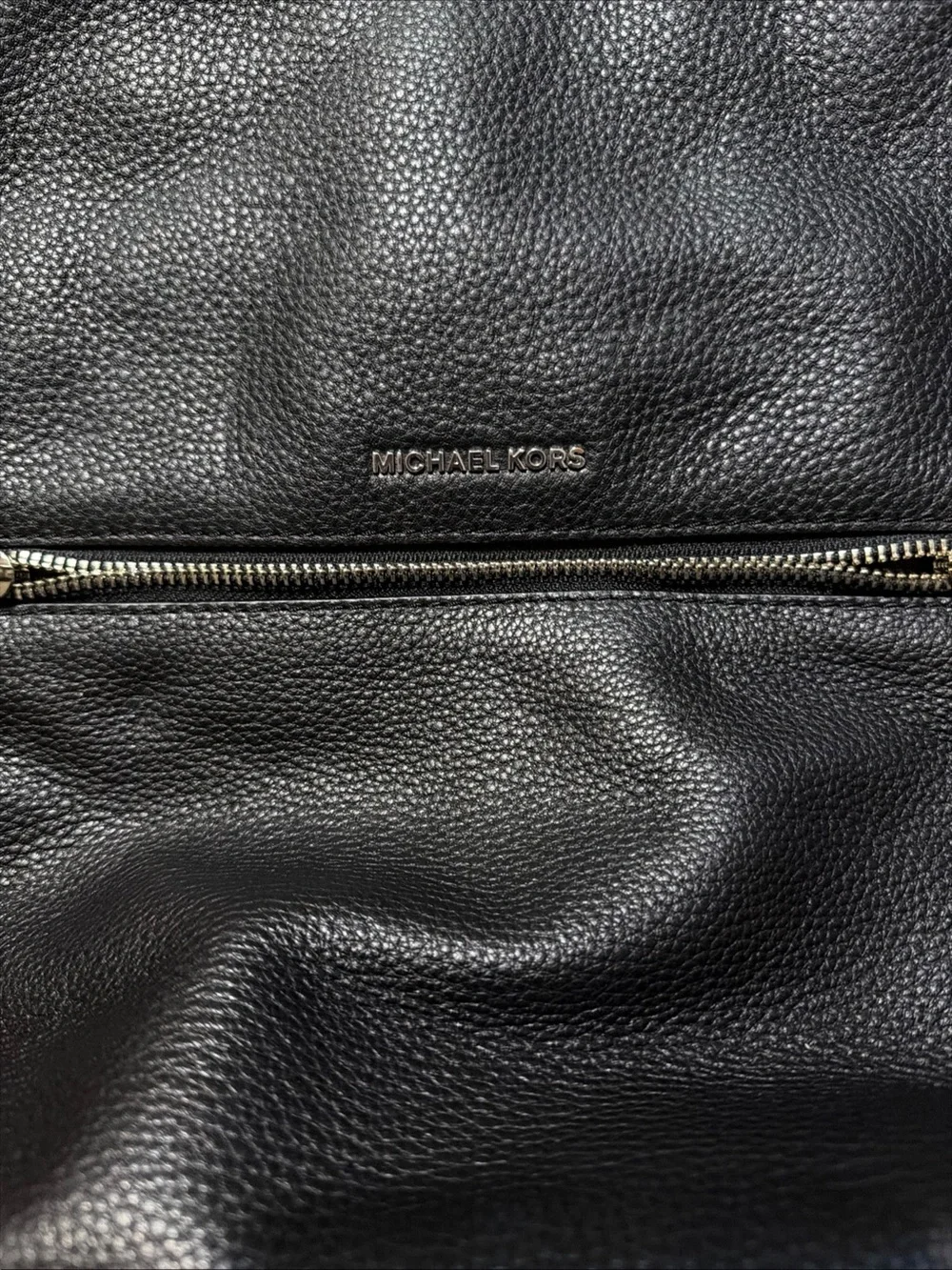 Michael Kors Black Pebbled Leather Backpack